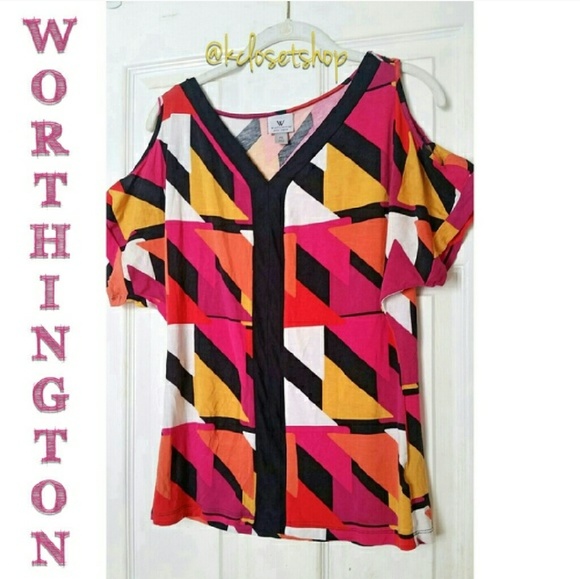 FINAL SALE Worthington® {COLD-SHOULDER DOLMAN TOP} - Picture 8 of 11
